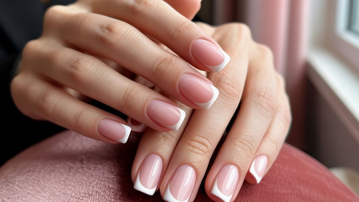 Pink French Tip Nails